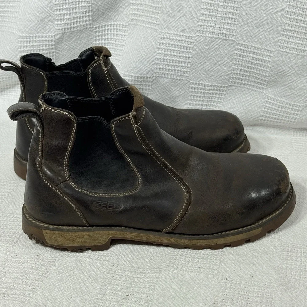 Keen Shoes Men's Seattle‎ Romeo Chelsea Steel Toe Boots Size 10.5
